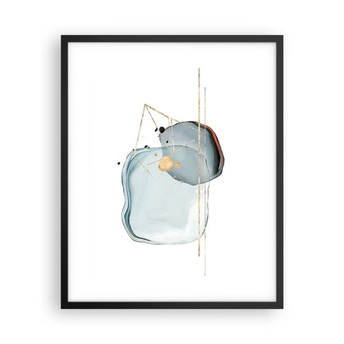 Poster in black frame - Study of a Raindrop - 40x50 cm