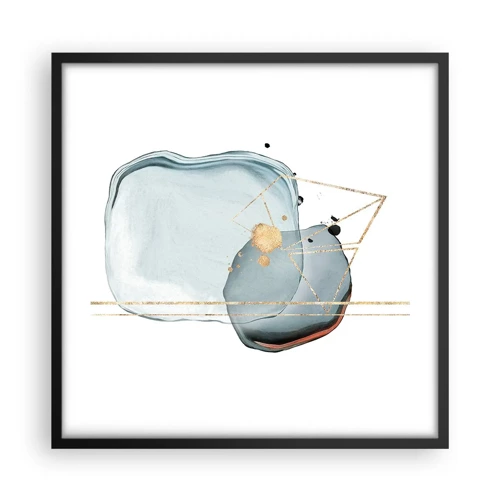 Poster in black frame - Study of a Raindrop - 50x50 cm