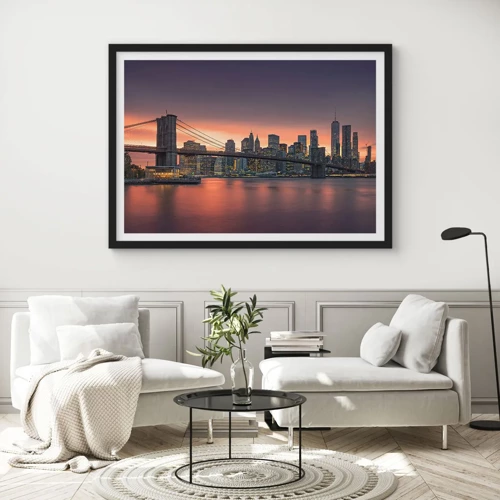 Poster in black frame - Submerged in Lilac Silence - 70x50 cm