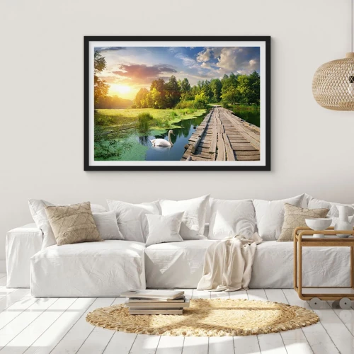 Poster in black frame - Summer Everywhere - 70x50 cm