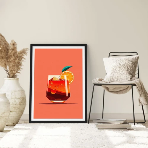 Poster in black frame - Summer Refreshment - 50x70 cm