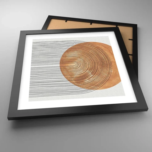 Poster in black frame - Sunny Composition - 30x30 cm