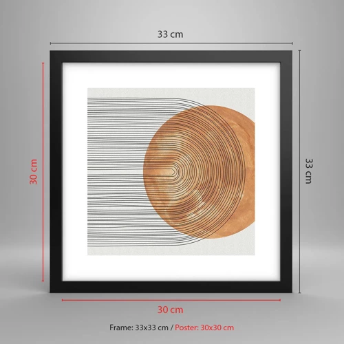 Poster in black frame - Sunny Composition - 30x30 cm