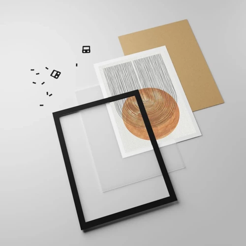 Poster in black frame - Sunny Composition - 50x70 cm