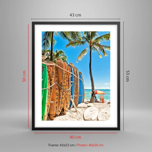 Poster in black frame - Sunny Fun - 40x50 cm