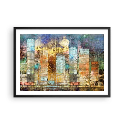 Poster in black frame - Sunny Metropolis - 70x50 cm