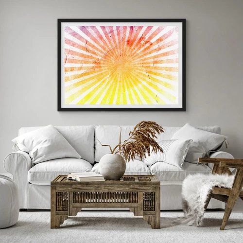 Poster in black frame - Sunrises and Sunsets - 70x50 cm