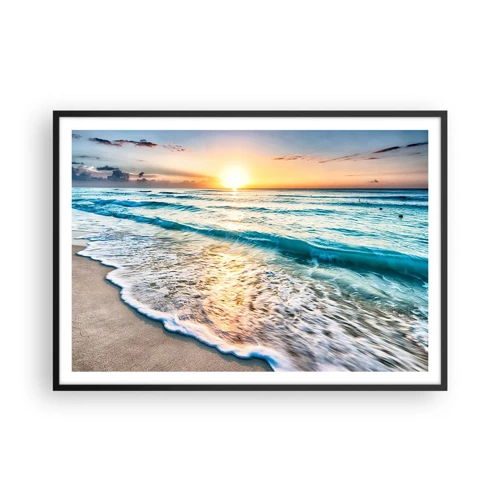 Poster in black frame - Sunset View - 100x70 cm