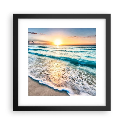 Poster in black frame - Sunset View - 30x30 cm