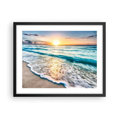 Poster in black frame - Sunset View - 50x40 cm