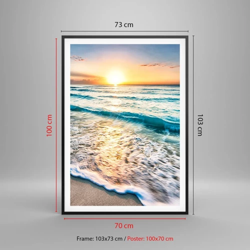 Poster in black frame - Sunset View - 70x100 cm