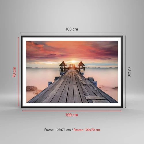 Poster in black frame - Sunset on the East - 100x70 cm