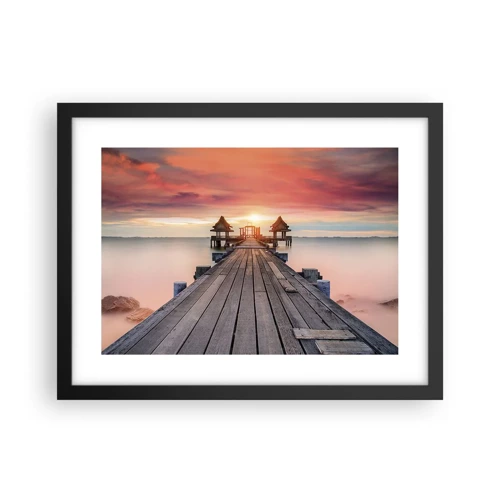 Poster in black frame - Sunset on the East - 40x30 cm