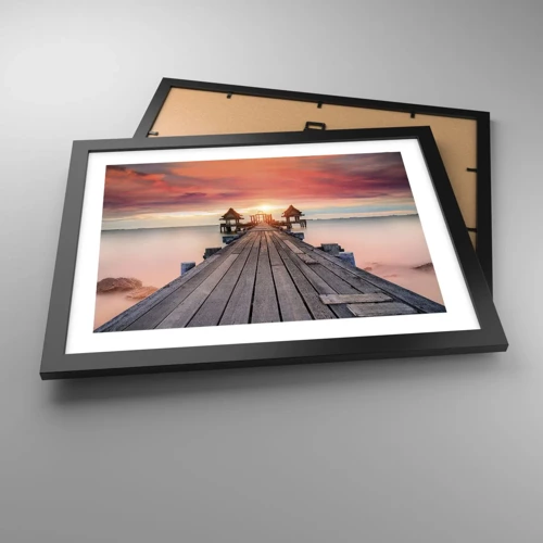 Poster in black frame - Sunset on the East - 40x30 cm