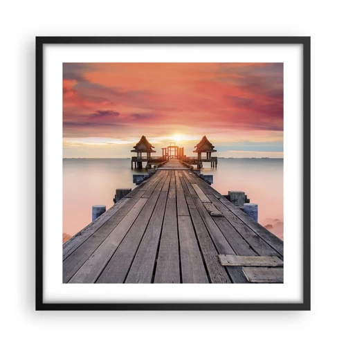 Poster in black frame - Sunset on the East - 50x50 cm