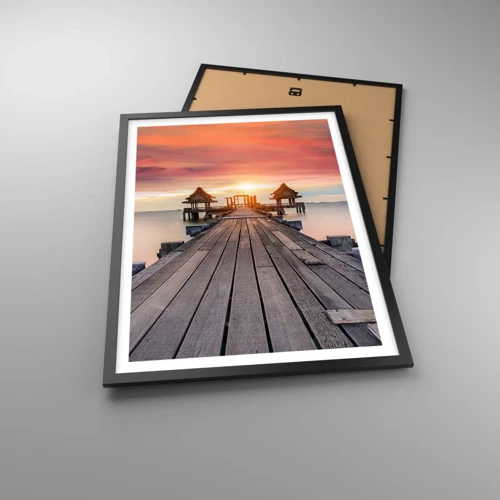 Poster in black frame - Sunset on the East - 50x70 cm