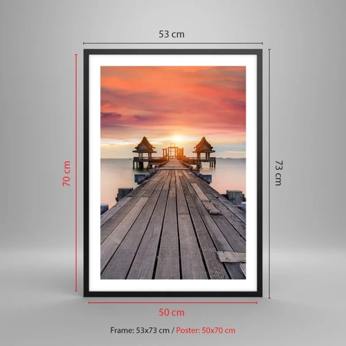 Poster in black frame - Sunset on the East - 50x70 cm