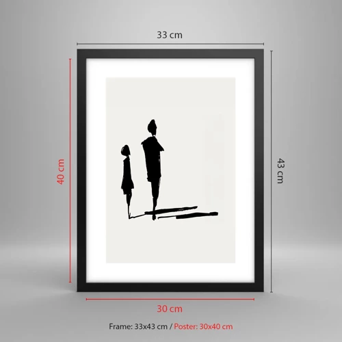 Poster in black frame - Surely Together? - 30x40 cm