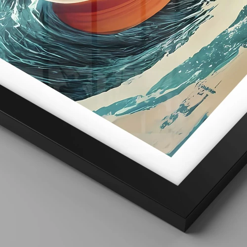 Poster in black frame - Surfer's Dream - 30x40 cm