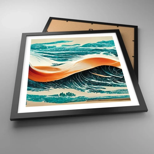 Poster in black frame - Surfer's Dream - 40x40 cm