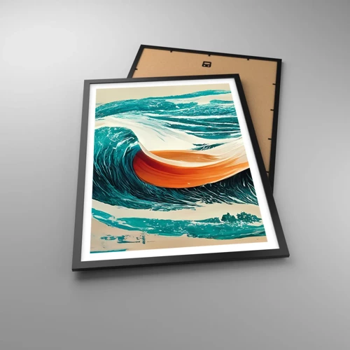 Poster in black frame - Surfer's Dream - 50x70 cm