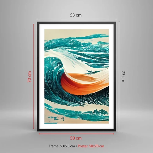 Poster in black frame - Surfer's Dream - 50x70 cm