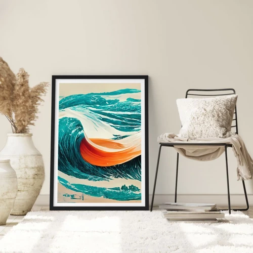 Poster in black frame - Surfer's Dream - 50x70 cm