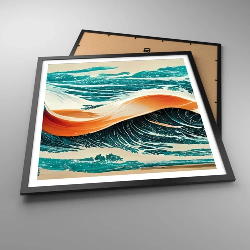 Poster in black frame - Surfer's Dream - 60x60 cm