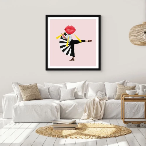 Poster in black frame - Surrealistic Pop-Art. - 30x30 cm