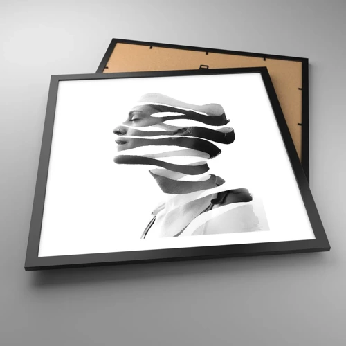 Poster in black frame - Surrealistic Portrait - 50x50 cm