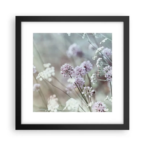 Poster in black frame - Sweet Filigrees of Herbs - 30x30 cm