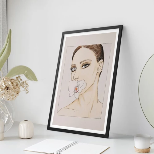 Poster in black frame - Symbol of Elegance and Beauty - 50x70 cm