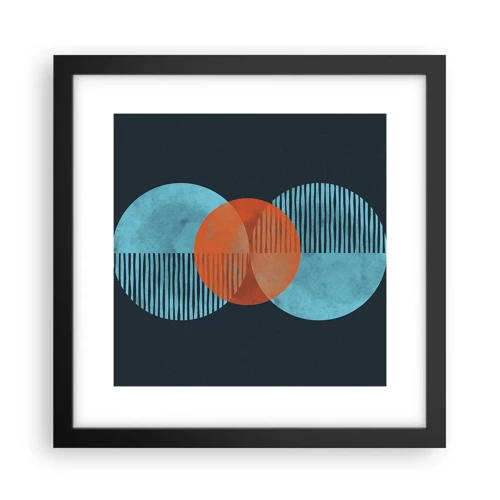 Poster in black frame - Symmetrical Composition - 30x30 cm