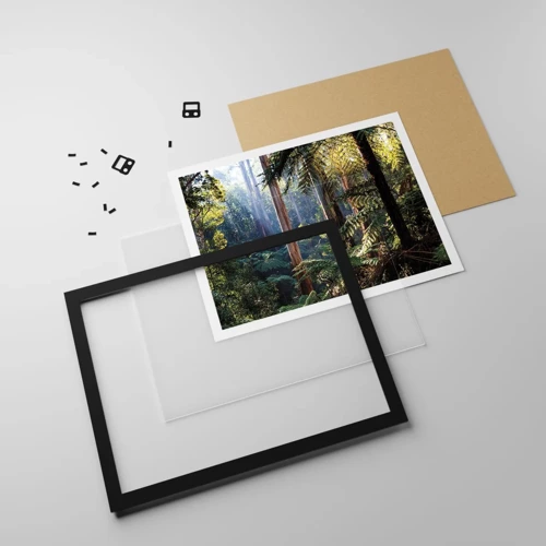 Poster in black frame - Tale of a Forest - 100x70 cm