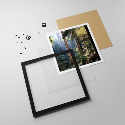 Poster in black frame - Tale of a Forest - 50x50 cm