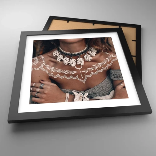 Poster in black frame - Talismans, Rituals of Womanhood - 30x30 cm