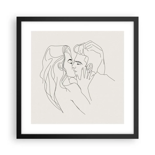 Poster in black frame - Tangled up by a Feeling - 40x40 cm