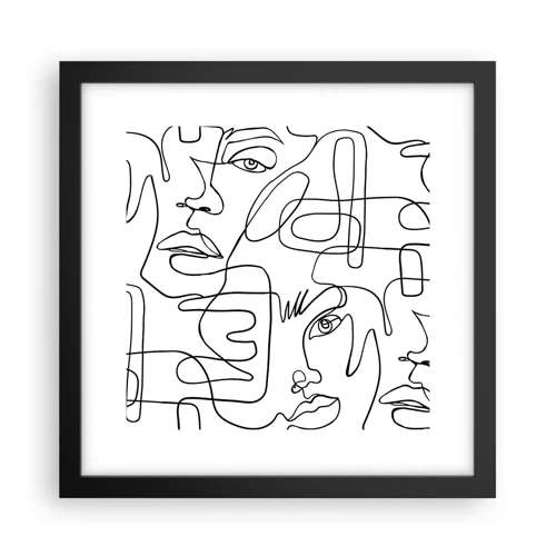 Poster in black frame - Tangled up in Emotions - 30x30 cm