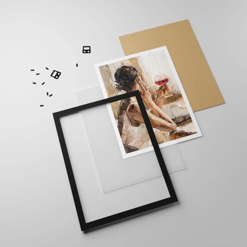 Poster in black frame - Taste of a Good Moment - 50x70 cm