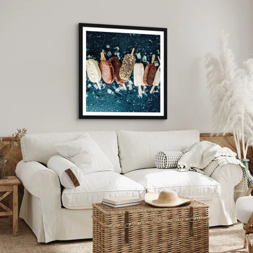 Poster in black frame - Taste of the Hot Summer - 30x30 cm