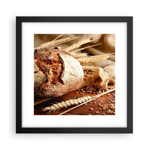 Poster in black frame - Tasty, Fragrant, Crunchy - 30x30 cm