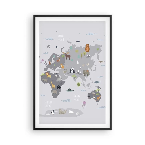 Poster in black frame - Tell Me Where You Are From - 61x91 cm