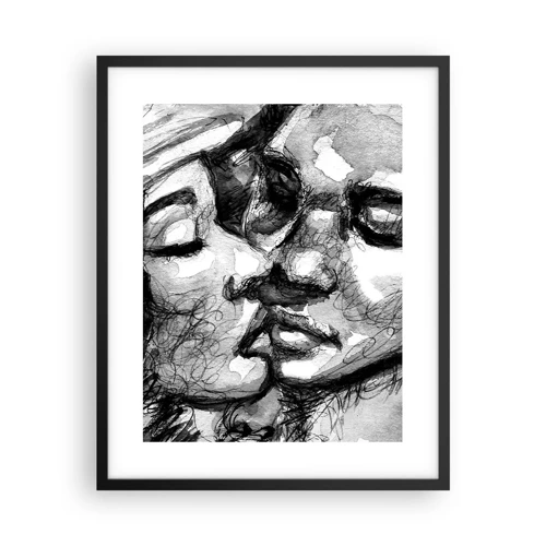 Poster in black frame - Tender Moment - 40x50 cm