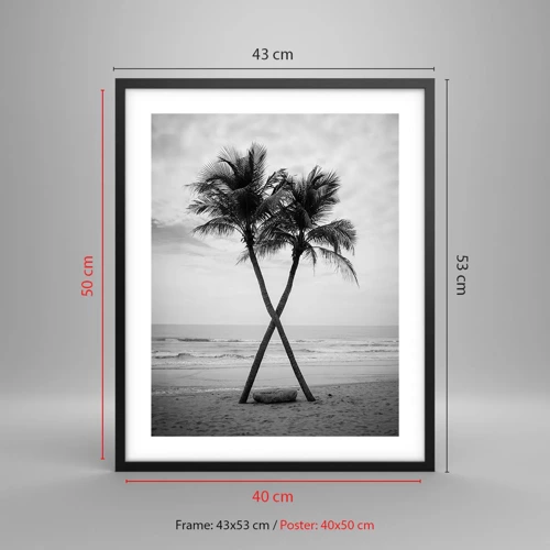 Poster in black frame - Tender Presence - 40x50 cm