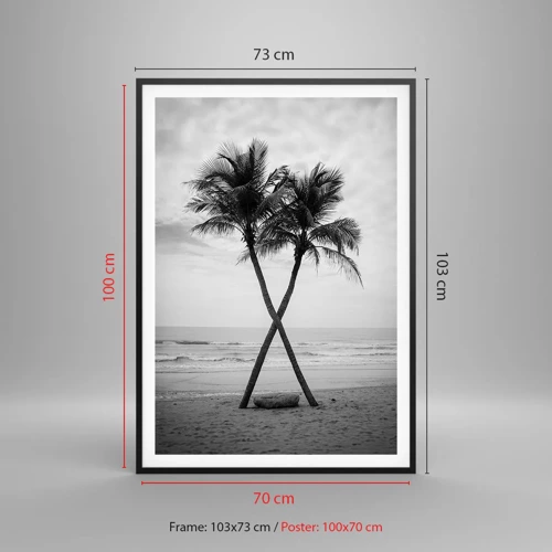 Poster in black frame - Tender Presence - 70x100 cm