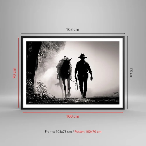 Poster in black frame - Texan Morning - 100x70 cm