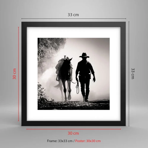 Poster in black frame - Texan Morning - 30x30 cm