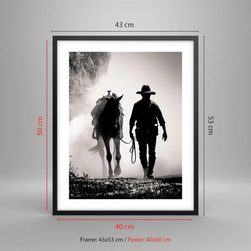 Poster in black frame - Texan Morning - 40x50 cm