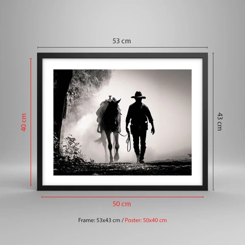 Poster in black frame - Texan Morning - 50x40 cm