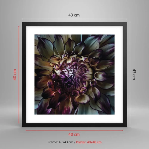 Poster in black frame - The Blossoming of Youth - 40x40 cm